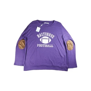 Baltimore Fußball Größe XXL 2XL lila Langarm Haute Edition Shirt Neu mit Etikett - Bild 1 von 12