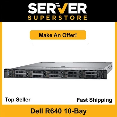 Dell PowerEdge R640 Server 2x Gold 6134-3.2GHz =16 Cores H730P 64GB 2x 960GB SSD - Image 1 of 4