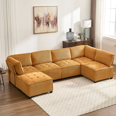 UNITED WE WIN Modular Sectional Sofa U Shaped Modular Couch w/Reversible Ch - Image 1 of 4