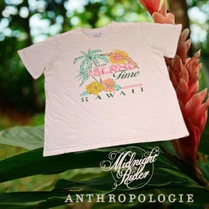Midnight Rider x Anthropologie Hawaii On Island Time Graphic T-Shirt Coral M - Bild 1 von 8