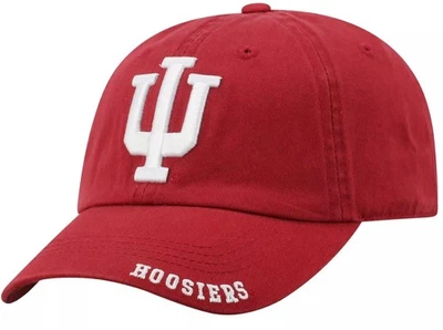 SOMBRERO AJUSTABLE UNIVERSITY OF INDIANA HOOSIERS CLÁSICO ROJO CON LICENCIA AJUSTE RELAJADO Foto 1 de 4