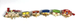 Vintage Keramik Geburtstag Zug Kerzenhalter Tortendeko 6 Stück Motor Begleitwagen & 4 - Bild 1 von 9