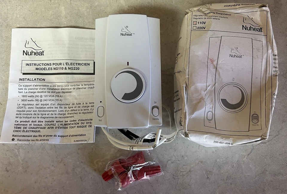 NuHeat Dial Type Floor Heating Thermostat NG6110 New In Box - Image 1 of 4