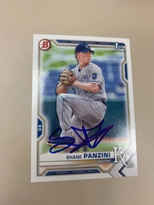 Tarjeta de draft Bowman 2024 #36 firmada Shane Panzini autógrafo automático 1st Bowman Royals - Imagen 1 de 1