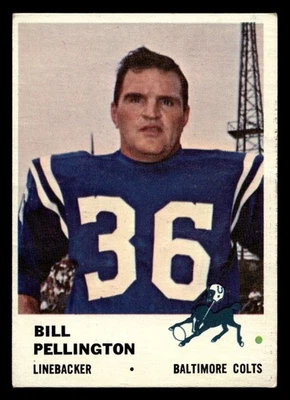 1961 Fleer #36 Bill Pellington VG-EX Colts  ID:445154 - Image 1 of 2