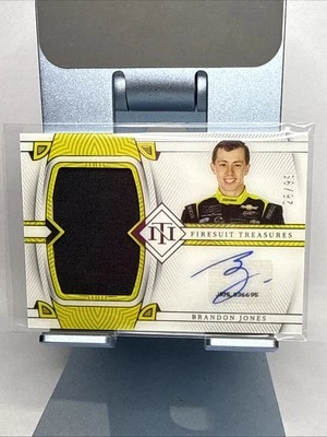 2023 Panini National Treasures Firesuit  Sign Brandon Jones AU MEM 28/99 - Image 1 of 2