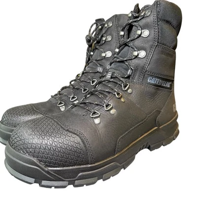Botas de trabajo Caterpillar Accomplice X 8" impermeables con puntera de acero negras para hombre 11 nuevas en caja Foto 1 de 4
