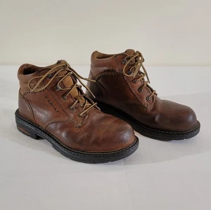 ARIAT Macey Womens US 7.5 / EUR 38 Composite Toe Work Boots Brown Leather Ankle - Picture 1 of 9