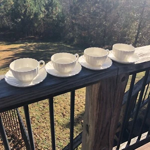 Lot 4 Sets (8 Piece) Cups Saucers Copeland SPODE “CHELSEA WICKER”  Beautiful EUC - Picture 1 of 8