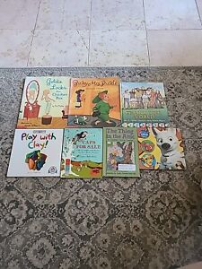 VTG Children’s Books Lot of 7: Caps For Sale, The Thing In The Attic, Play With 