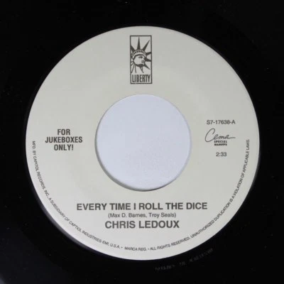 Unplayed Nm/Promo/Country 45 Chris Ledoux - Every Time I Roll The Dice / Wild An Foto 1 de 2