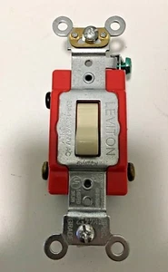 Leviton IVORY Heavy Duty Switch 120/277V 15/20A 3-Way Switch No1223 - Picture 1 of 8