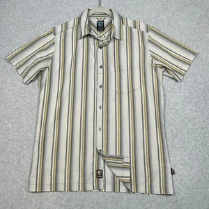 Camisa Kuhl Para Hombres S Manga Corta Botón Rayas Exterior Senderismo Campamento Peces Gorpcore - Imagen 1 de 10