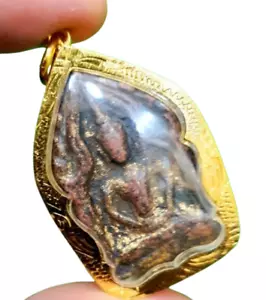 Phra Khun Phaen Amuleto Tailandés Talismán Chapado en Oro Colgante Sin Amor Collar - Imagen 1 de 7
