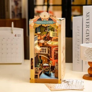 ROBOTIME 3D puzzle miniatura casa fai da te libro Nook fermalibri libreria decorativo - Foto 1 di 10