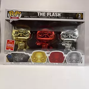 Funko The Flash SDCC 2018 Justice League Pop confezione da 3 in scatola originale - Foto 1 di 10