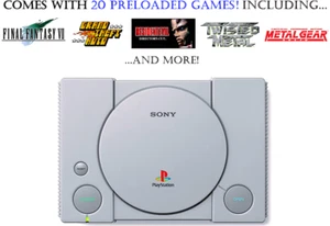 Sony PlayStation Classic Mini Gray Console with x20 Pre-Loaded Games! - Picture 1 of 5