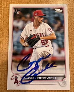 2022 Topps COOPER CRISWELL Signed Card autograph RC Red Sox - Picture 1 of 1