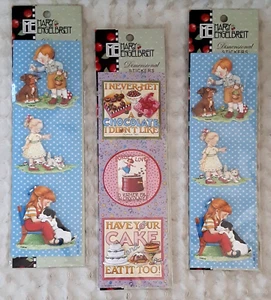 Mary Engelbreit STICKERS Dimensional 3 Pack 9 Stickers Children Dog Chocolate - Picture 1 of 7