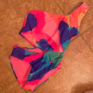 Sugar & Jade One Shoulder 1 Piece Swimsuit Girls' size 10 / M - Picture 1 of 3