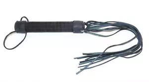 MXL312 Real Leather Cat o'nine Tails with Canvas Wrapped Handle 60.5cm x 3.1 cm - Picture 1 of 1