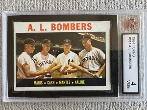 1964 Topps #331 A.L. Bombers - Maris, Mantle, Kaline and Cash!  VGE 4. - Picture 1 of 3