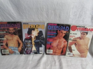 4 vtg 1988-1992 Honcho Overload MAGAZINES gay interest male nudity b & w Estate - Picture 1 of 5