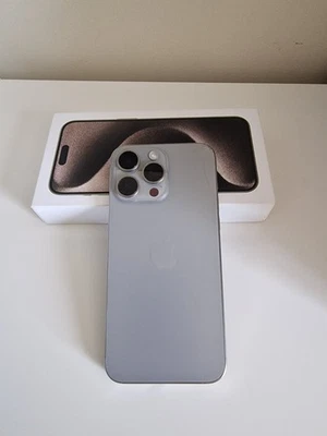 iPhone 15 Pro Max 256GB Natural Titanium Unlocked Smartphone With Box - Image 1 of 4