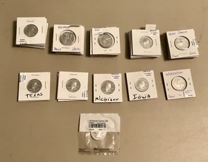 41 US Mint Silver Proof State Coins Multiples All In Coin Holders Various Dates - Picture 1 of 6