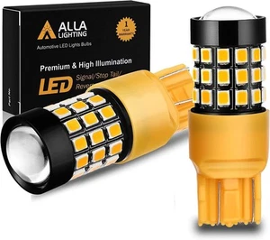 Alla Lighting Newly Upgraded T20 7440 7443 LED Turn Signal Light Amber Yellow - Picture 1 of 9