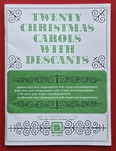Zwanzig Weihnachtslieder Descants SA Chor Gemeinde Orgelbegleitung 1966 - Bild 1 von 11