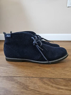 Botas Chukka Bass "Elyse" Para Mujer 9M Azul Marino Gamuza Cuero Superior Con Cordones Foto 1 de 4