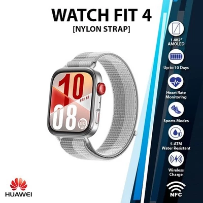 Huawei Watch Fit 4 1.82" Smartwatch (GREY(NYLON)/Android/iOS/AMOLED/Bluetooth) - Image 1 of 4