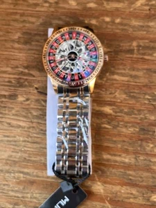 Orologi Uomo Roulette Quadrante Girevole Scheletro Unico Automatico Casino Watch Regalo - Foto 1 di 12