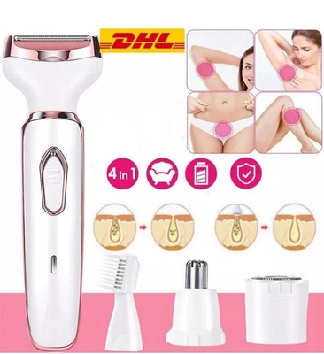 GERTZY 4-in-1 Electric Shaver for Women Intimate Area Electric Ladies Shaver