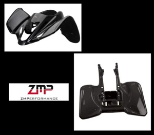 NEW SUZUKI LTZ400 Z400 KFX400 BLACK PLASTIC FRONT AND REAR FENDER SET PLASTICS - Picture 1 of 1