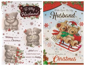 Husband Christmas Card ~ Large 8 Page Christmas Card ~ To My Husband - Picture 1 of 17