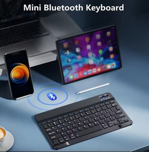 Miniteclado inalámbrico Bluetooth para MacBook, iPad, Android - Photo 1/5