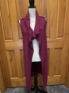 Bryn Walker raspberry Knit Sweater Long Vest S Stretchy - Picture 1 of 6