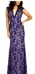 Sexy Elegant Purple Gown Sequin & Lace Special Occasion, Formal  SZ 14 - Picture 1 of 8