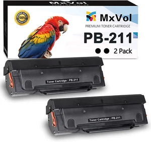 2 Pack Pantum PB-211 Toner Black - P2500W P2502W M6550NW M6600NW M6552NW M6602NW - Picture 1 of 12