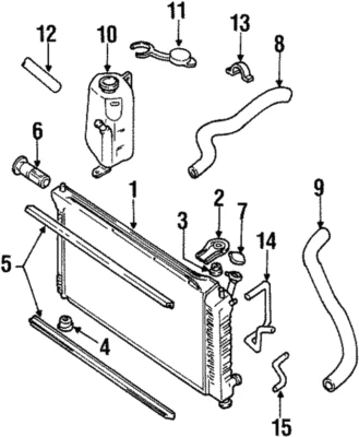 Jarra/depósito/tapa de tarro de recuperación de refrigerante Mercury Villager OEM Ford 96-02  Foto 1 de 4