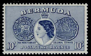 BERMUDA QEII SG149, 10s deep ultramarine, M MINT. Cat £24. - Picture 1 of 1
