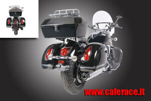 Bauletto rigido da portapacchi Tour Pack per moto custom 48 litri con piastra