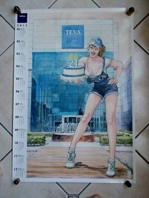 Milo Manara : Rare Calendrier T.e.x.a.  2013 : " 21 eme Anniversaire " - Photo 1/3