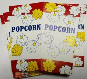Lot 6 Vintage Red White Popcorn Boxes Back to Basics Products - Picture 1 of 2