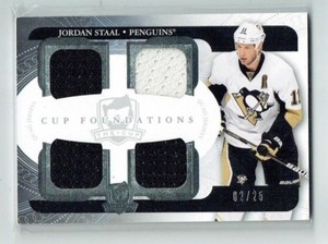 11-12 UD Upper Deck The Cup Foundations  Jordan Staal  /25  Quad Jerseys  