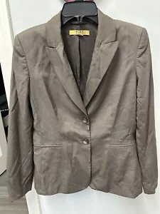 Alex Marie Brown Button Up Dress Blazer Ladies Size 8 Career Jacket - Picture 1 of 4