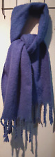 Used Oversized, Periwinkle-blue Sonoma-brand Scarf, Acrylic-Poly Blend, 1½x6½ ft