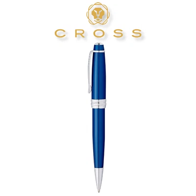 Cross Kugelschreiber Kuli Bailey Blau Lack Chrom Geschenkbox Etui - Bild 1 von 2